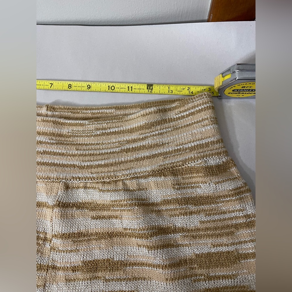 Veronica Beard NWOT Len Neutral Space-Dyed Knit Pants in Camel Wide Leg Barrel L - Picture 12 of 15